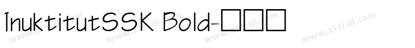 InuktitutSSK Bold字体转换